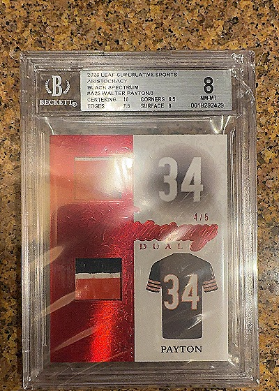 2023 Leaf Superlative Sports Aristocracy Dual #AA25 Walter Payton — front