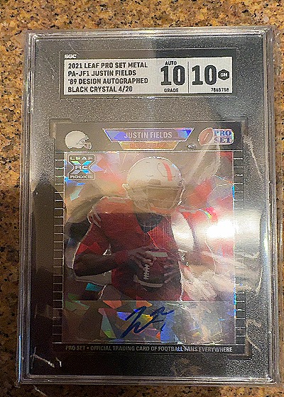 2021 Leaf Pro Set Metal #PA-JF1 Justin Fields — front