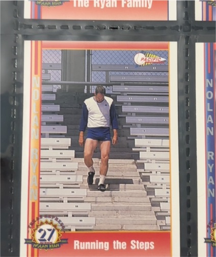 1991 Pacific Nolan Ryan Texas Express I #78 Running the Steps — front