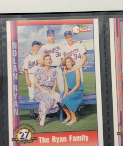 1991 Pacific Nolan Ryan Texas Express I #107 The Ryan Family — front