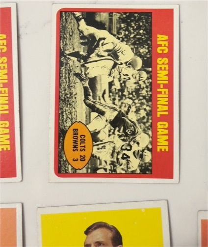 1972 Topps #135 AFC Semi-Final Game Colts vs Browns — front
