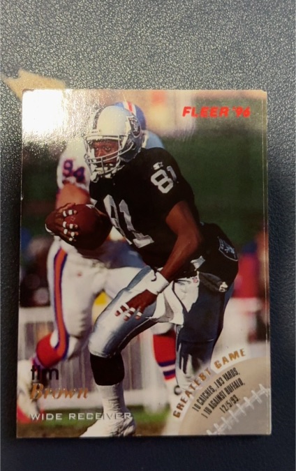 1996 Fleer #100 Tim Brown — front