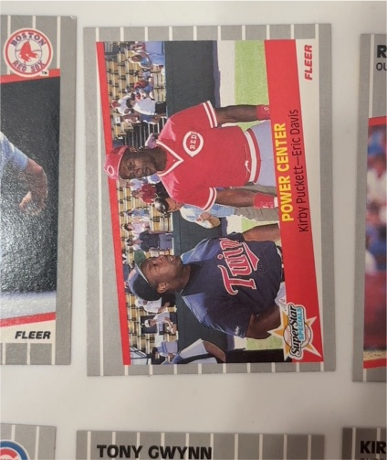 1989 Fleer #639 Power Center Kirby Puckett / Eric Davis — front