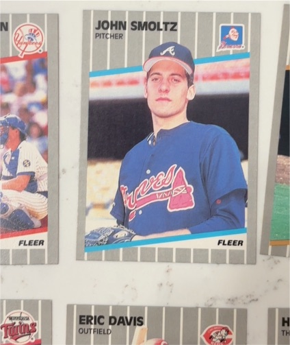 1989 Fleer #602 John Smoltz — front