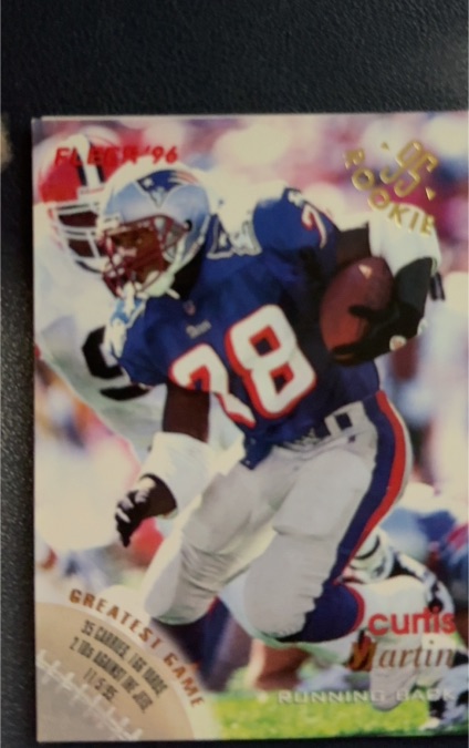 1996 Fleer #1 Curtis Martin — front
