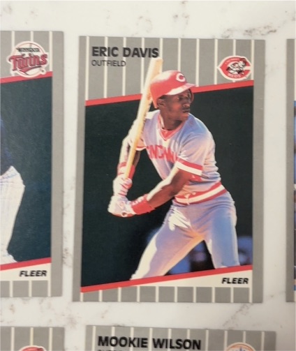 1989 Fleer #158 Eric Davis — front