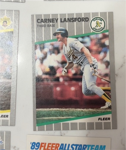1989 Fleer #16 Carney Lansford — front