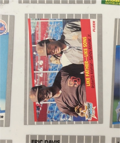 1989 Fleer #630 Roberto Alomar, Sandy Alomar Jr. — front
