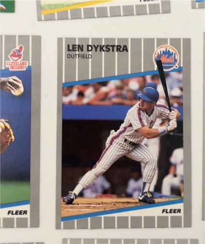 1989 Fleer #33 Len Dykstra — front