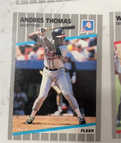 1989 Fleer #604 Andres Thomas — front