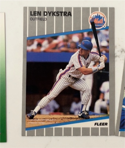 1989 Fleer #33 Len Dykstra — front