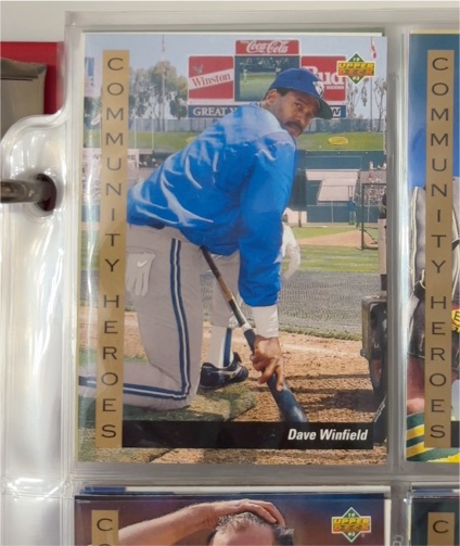 1993 Upper Deck Community Heroes #40 Dave Winfield — front