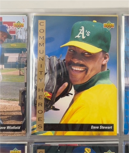 1993 Upper Deck #39 Dave Stewart Community Heroes — front