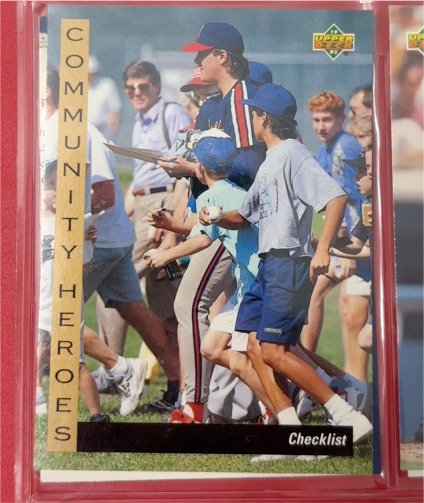 1993 Upper Deck #30 Community Heroes Checklist — front