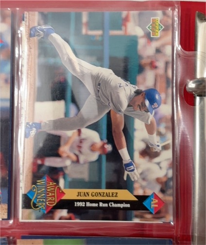 1993 Upper Deck #497 Juan Gonzalez — front
