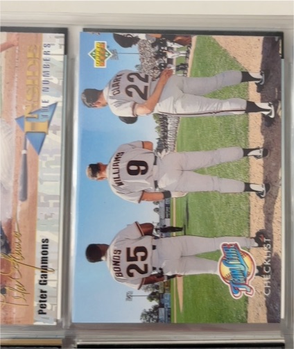1993 Upper Deck #471 Team Stars Checklist Barry Bonds Matt Williams Will Clark — front