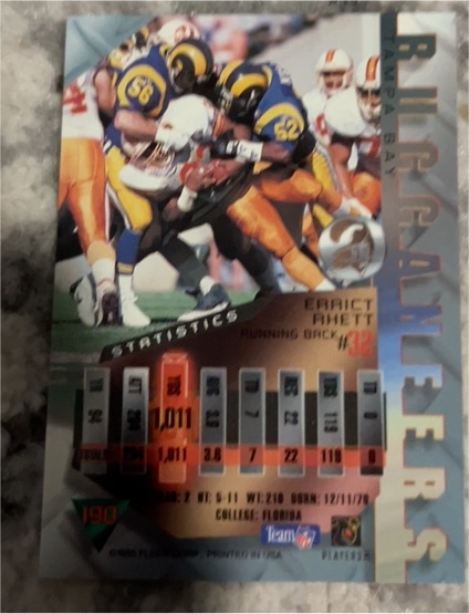 1995 Fleer Metal #190 Errict Rhett — front