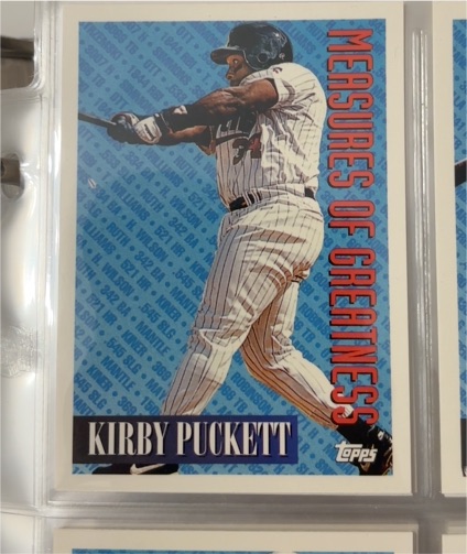1994 Topps #607 Kirby Puckett Measures of Greatness — front