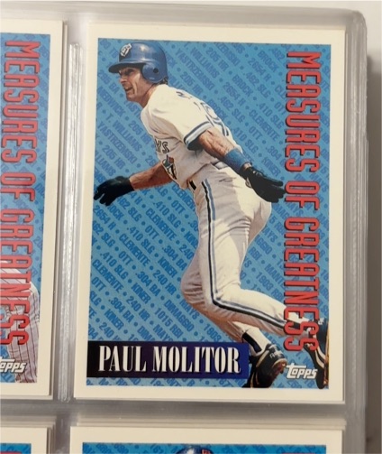 1994 Topps Measures of Greatness #609 Paul Molitor — front