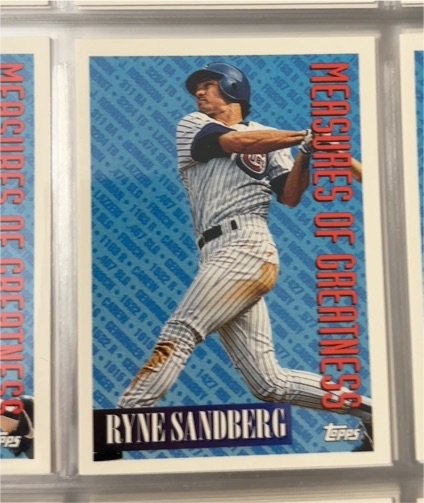 1994 Topps Measures of Greatness #602 Ryne Sandberg — front