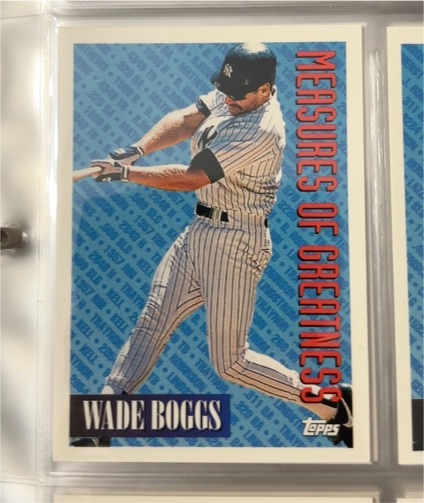 1994 Topps Measures of Greatness #603 Wade Boggs — front