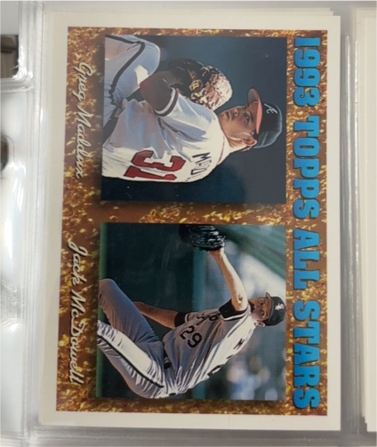 1994 Topps #392 Greg Maddux / Jack McDowell — front