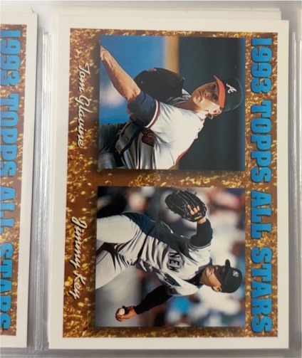1994 Topps #393 Tom Glavine / Jimmy Key — front