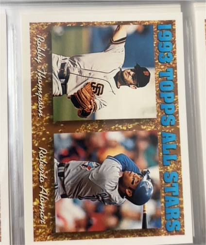 1994 Topps #385 Robby Thompson / Roberto Alomar — front