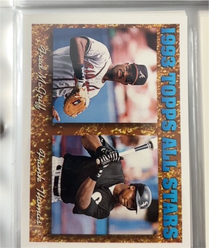 1994 Topps #384 Fred McGriff / Frank Thomas — front