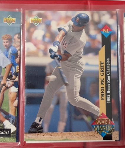 1993 Upper Deck Award Winners #496 Fred McGriff — front
