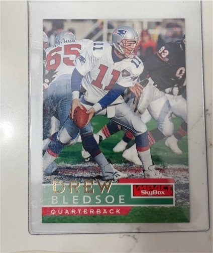 1995 SkyBox Impact #92 Drew Bledsoe — front