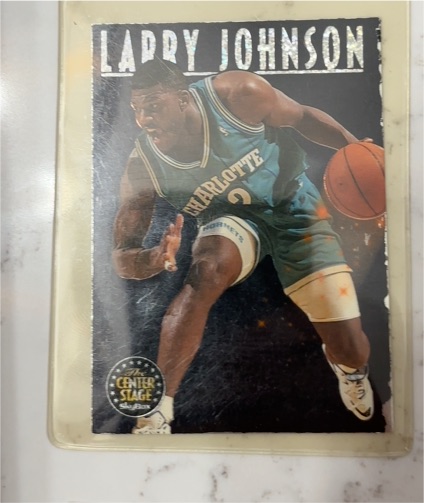 1993-94 SkyBox Premium #CS5 Larry Johnson Center Stage — front