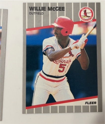 1989 Fleer #457 Willie McGee — front
