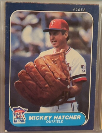 1986 Fleer #396 Mickey Hatcher — front