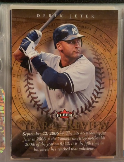 2007 Fleer Year in Review #YR-DJ Derek Jeter — front