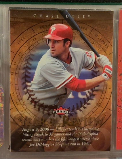 2007 Fleer Year in Review #YR-CU Chase Utley — front