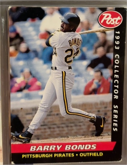 1993 Post Cereal #15 Barry Bonds — front