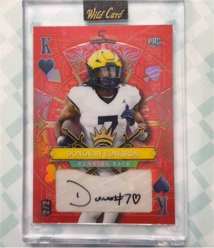 2024 Wild Card 5 Card Draw Stacked Deck #2 Donovan Edwards — front