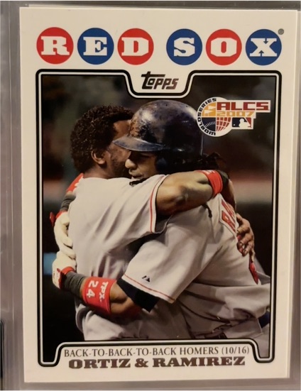 2008 Topps #99 David Ortiz / Manny Ramirez — front