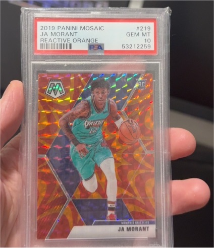 2019 Panini Mosaic #219 Ja Morant Reactive Orange — front