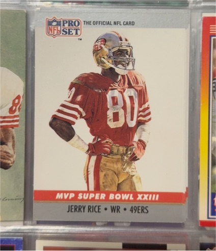 1990 Pro Set #23 Jerry Rice MVP Super Bowl XXIII — front