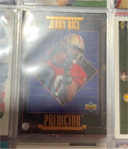 1996 Upper Deck Football Jerry Rice Predictor Insert #SC7888 — front