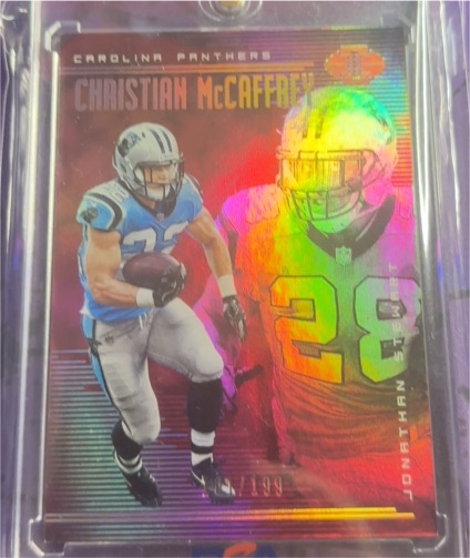 2018 Panini Illusions #44 Christian McCaffrey/Jonathan Stewart — front