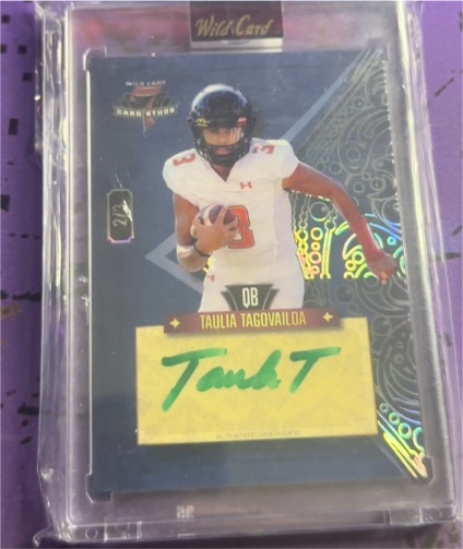 2023 Wild Card 7 Card Studs #7CCR-A Taulia Tagovailoa — front