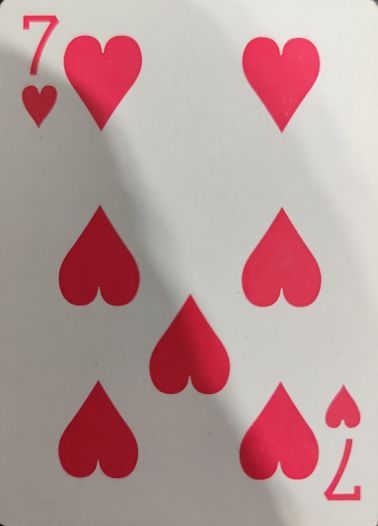 7 of Hearts Playing Card — front