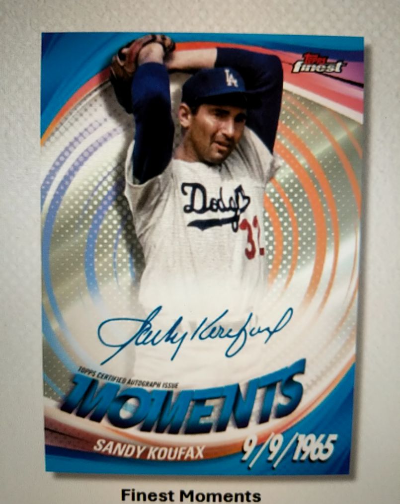 2022 Topps Finest Moments Sandy Koufax — front