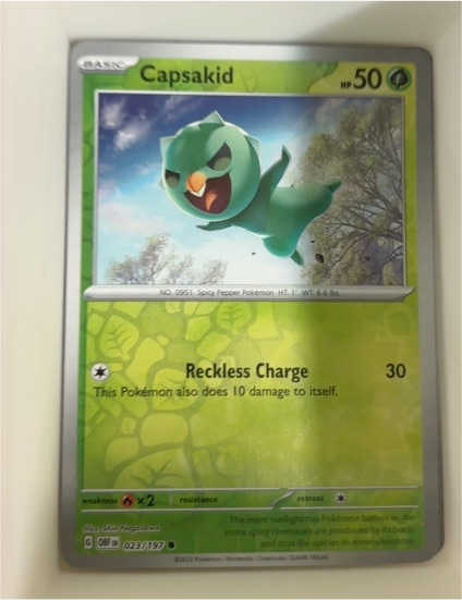 2023 Pokémon SV03: Obsidian Flames #023 Capsakid — front