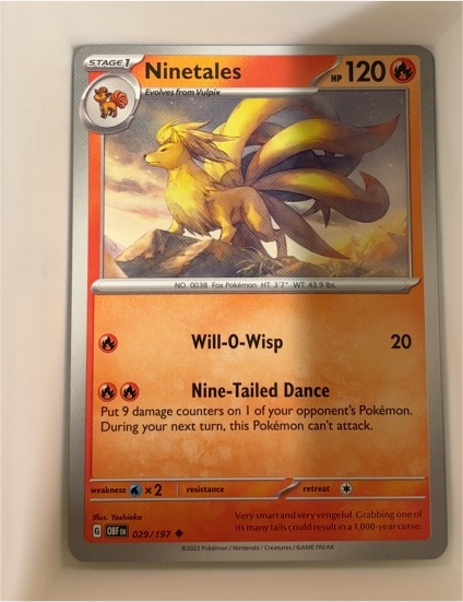 2023 Pokémon SV03: Obsidian Flames #029 Ninetales — front