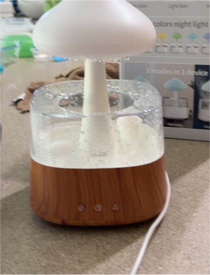 Rain Cloud Humidifier with LED Lights and Aromatherapy — front