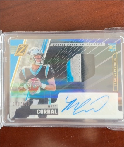 2022 Panini Zenith #201 Matt Corral Rookie Patch Autographs — front